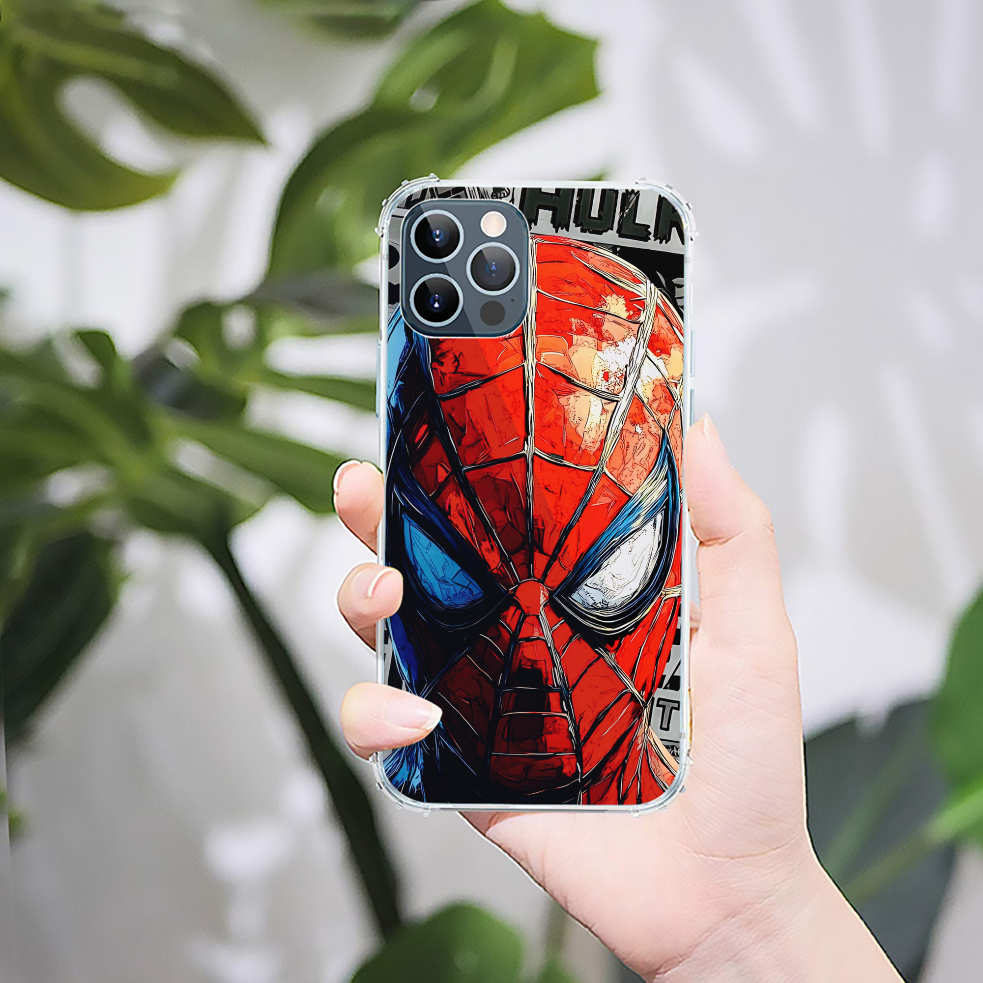 （画像用） Spider Man スパイダーマン 【iPhone 12シリーズ対応】透明スマホケース（クリアソフトケース）